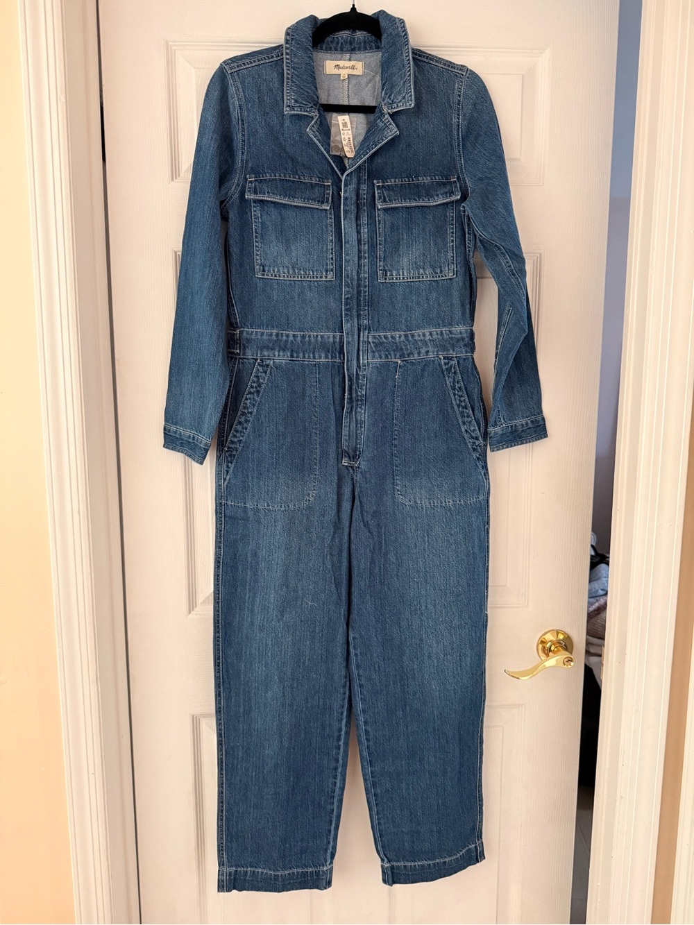 NEW! Madewell - Denim Straight-Leg Jumpsuit - Size S - Dark Wash